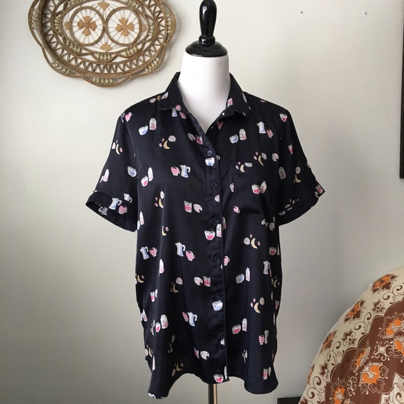 LOFT Other - LOFT Breakfast Pajamas Shirt and Shorts